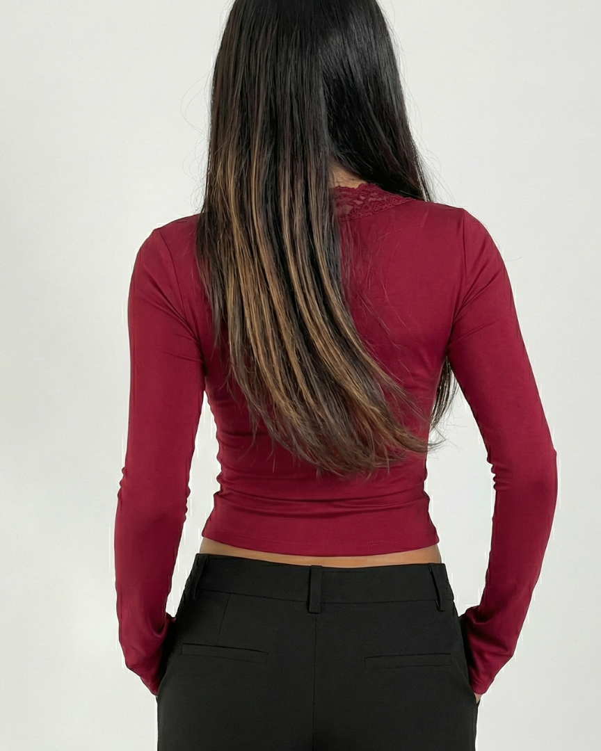 Alicia - Top Luna Kiss con Detalle de Encaje – detalle 1 – Lena Rodríguez