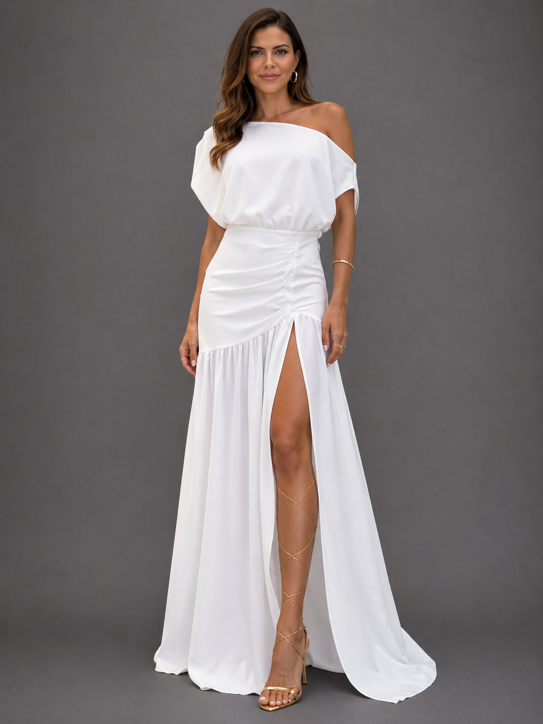 Adriana - Vestido Elegante Manga Raglán, vista 5 – Lena Rodríguez