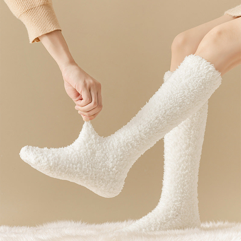 Calcetines Altos Perla Blancos – Lena Rodríguez