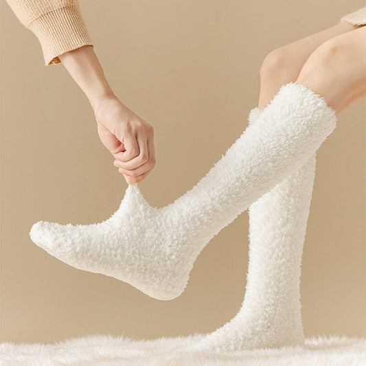 Calcetines Altos Perla Blancos – Lena Rodríguez