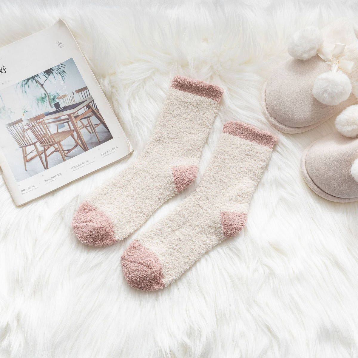 Calcetines Suaves Básicos Beige – Lena Rodríguez