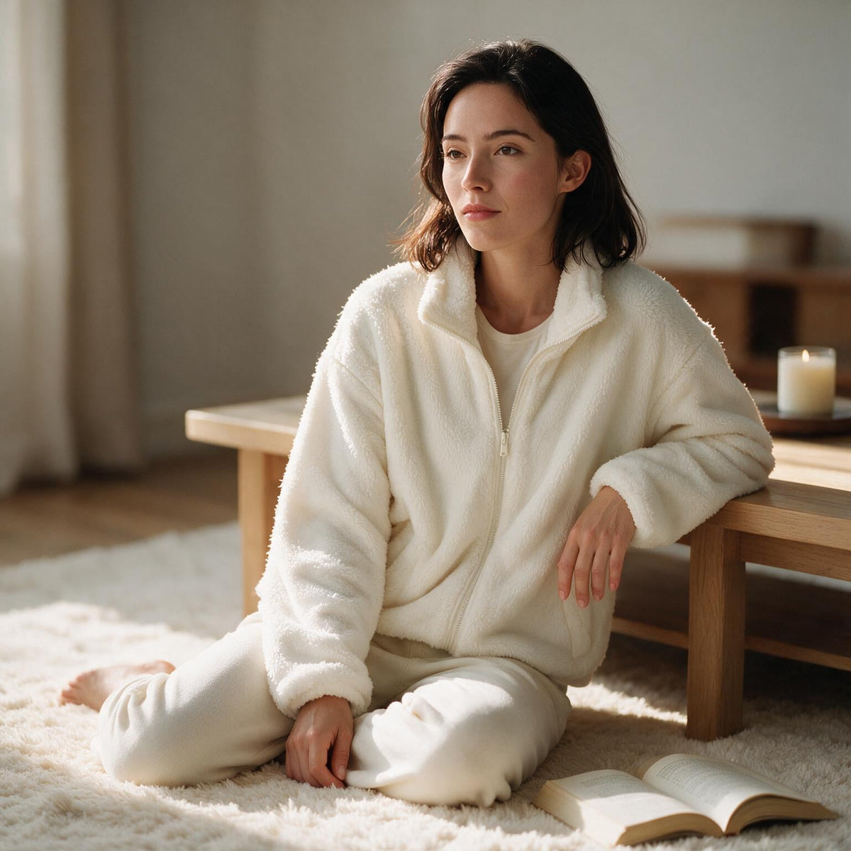 Chaqueta Borreguito Noa Blanca, vista 2 – Lena Rodríguez
