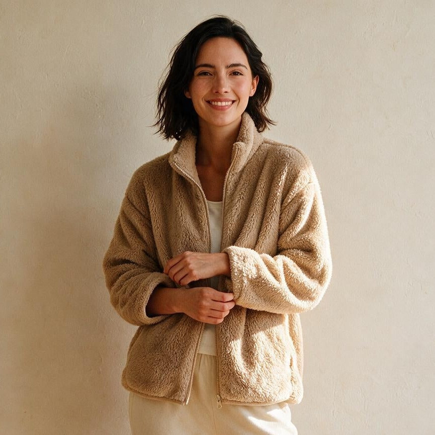 Chaqueta Borreguito Vera Camel – Lena Rodríguez
