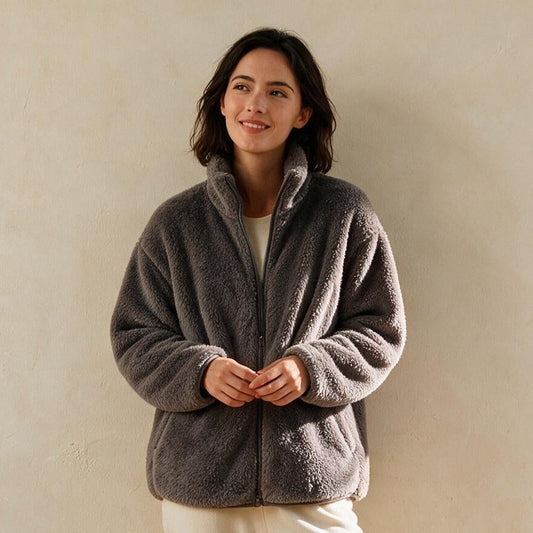 Chaqueta Borreguito Vera Gris – Lena Rodríguez