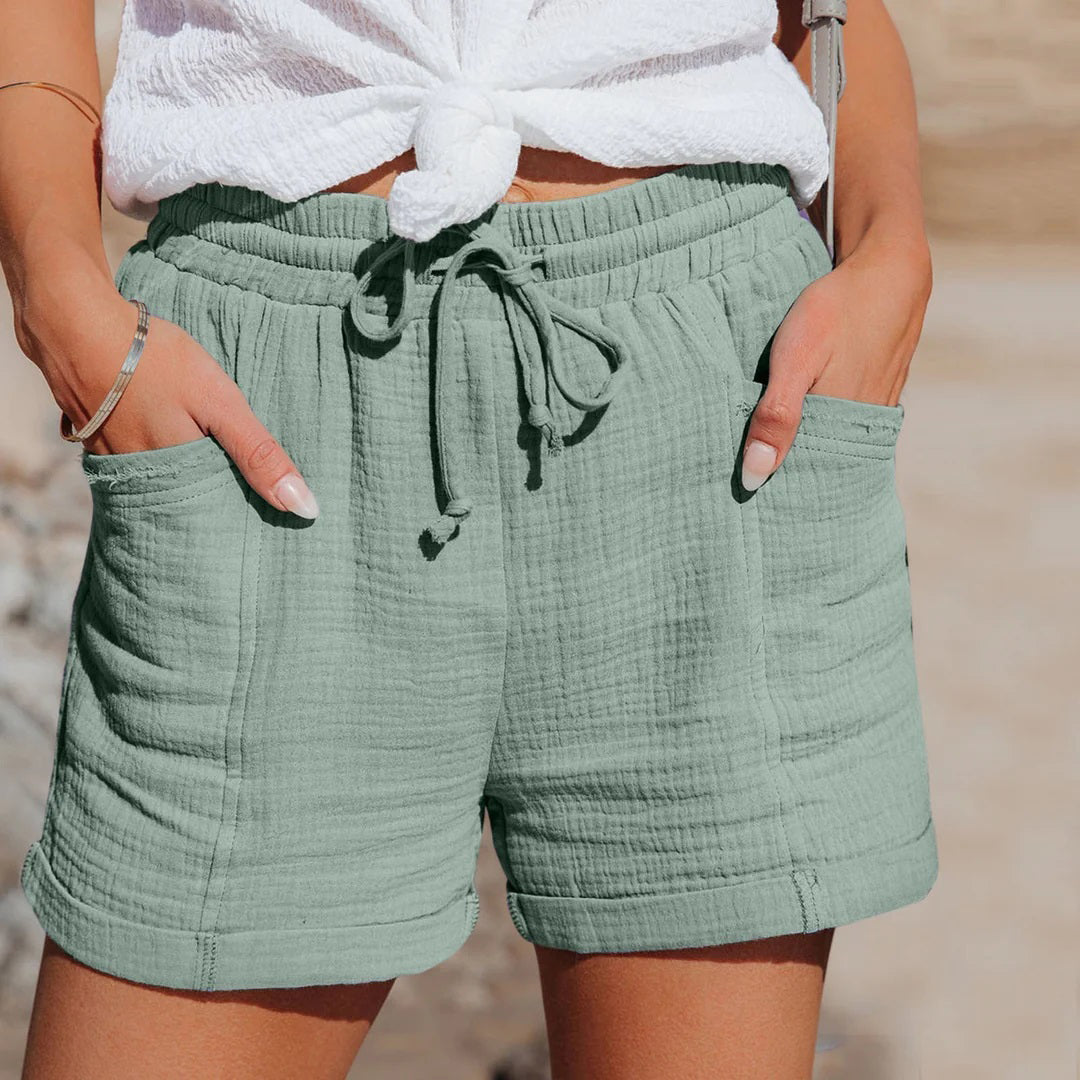 Emma - Pantalones Cortos de Talle Alto, vista 4 – Lena Rodríguez
