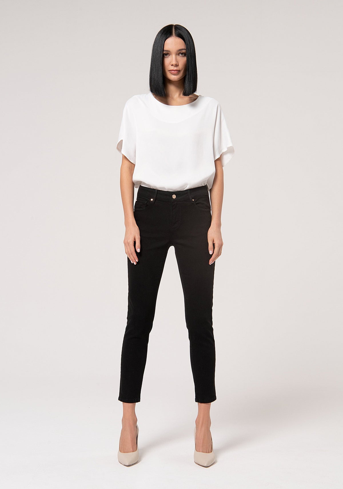 Gloria - Pantalón Slim de Algodón con Efecto Perfect Shape – Lena Rodríguez
