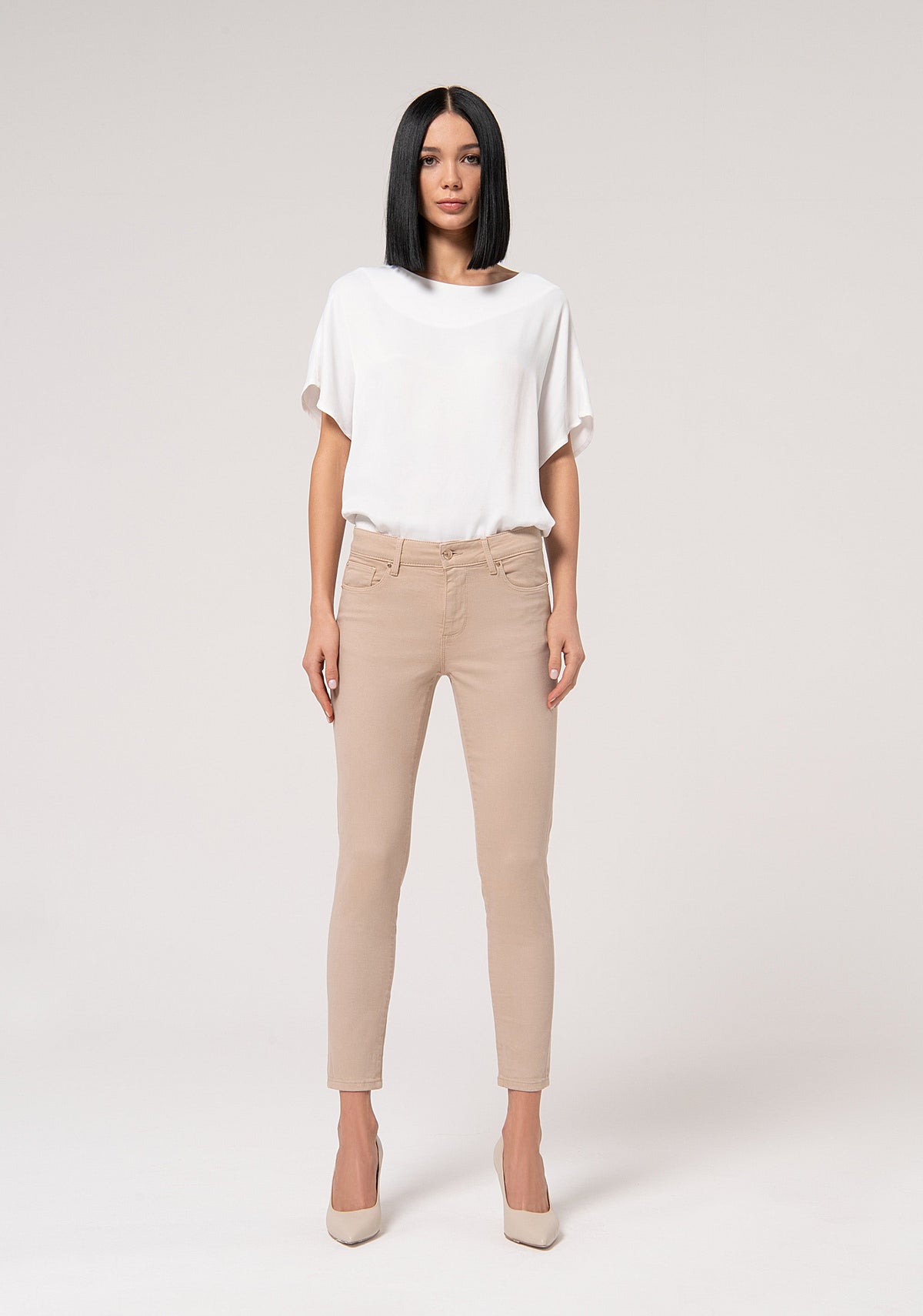 Gloria - Pantalón Slim de Algodón con Efecto Perfect Shape, vista 11 – Lena Rodríguez