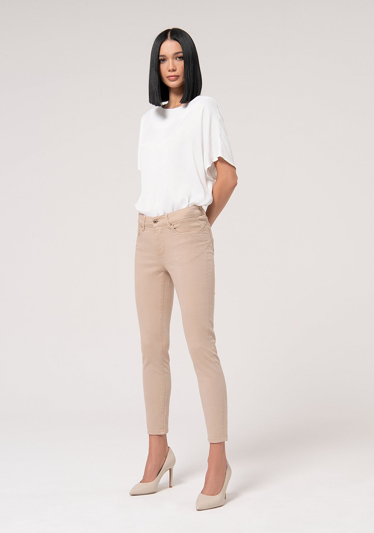 Gloria - Pantalón Slim de Algodón con Efecto Perfect Shape, vista 12 – Lena Rodríguez
