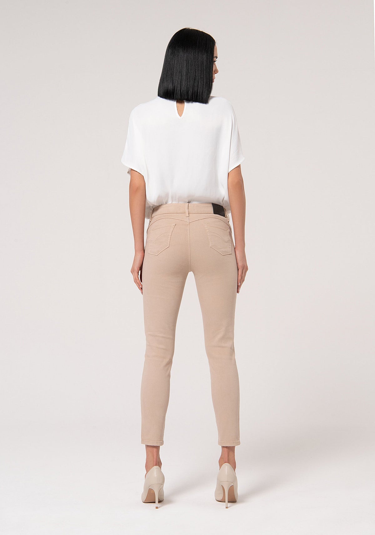Gloria - Pantalón Slim de Algodón con Efecto Perfect Shape, vista 13 – Lena Rodríguez