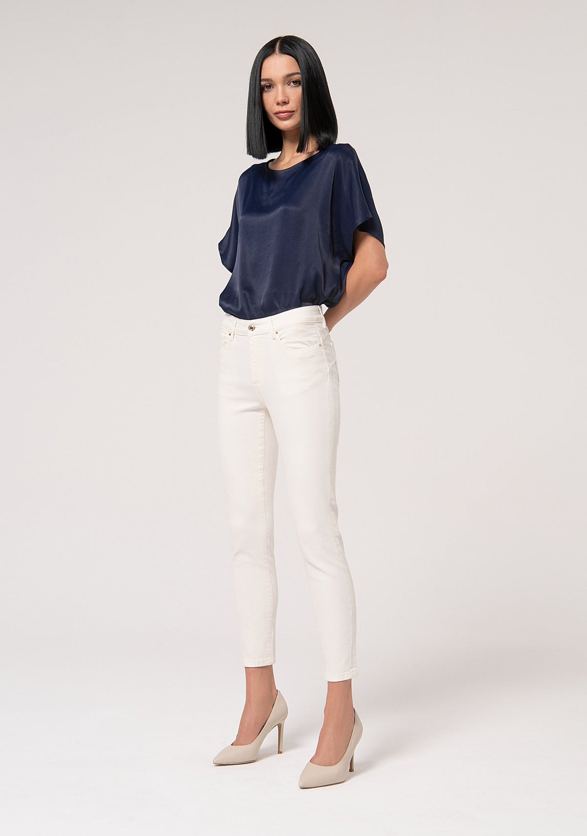 Gloria - Pantalón Slim de Algodón con Efecto Perfect Shape, vista 5 – Lena Rodríguez
