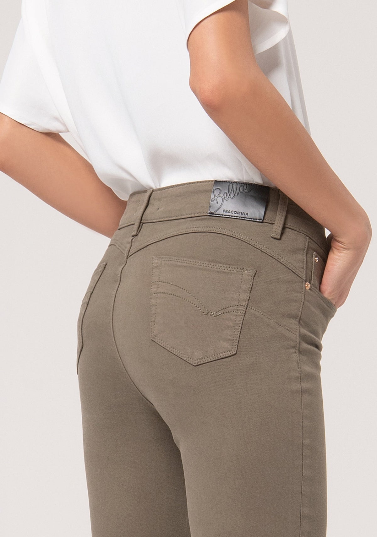 Gloria - Pantalón Slim de Algodón con Efecto Perfect Shape, vista 8 – Lena Rodríguez