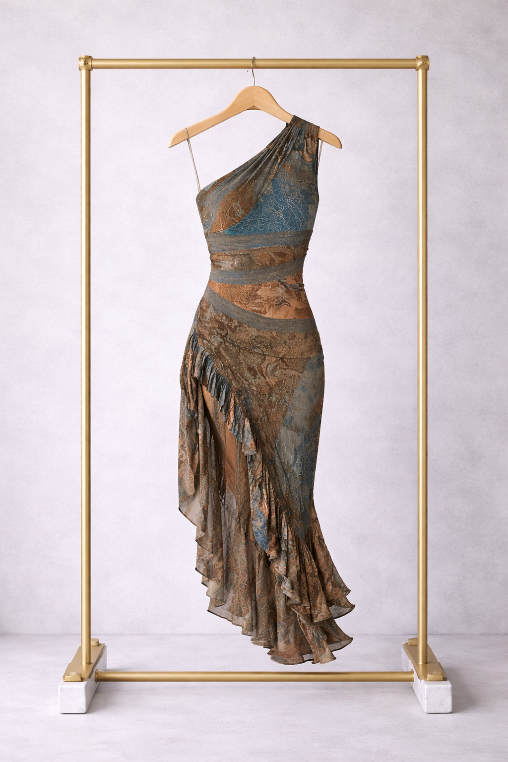 Iris - Vestido Estampado Sienna, vista 2 – Lena Rodríguez