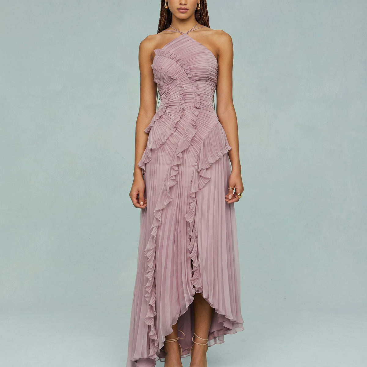 Leonora - Vestido Plisado con Volantes Elegante, vista 12 – Lena Rodríguez