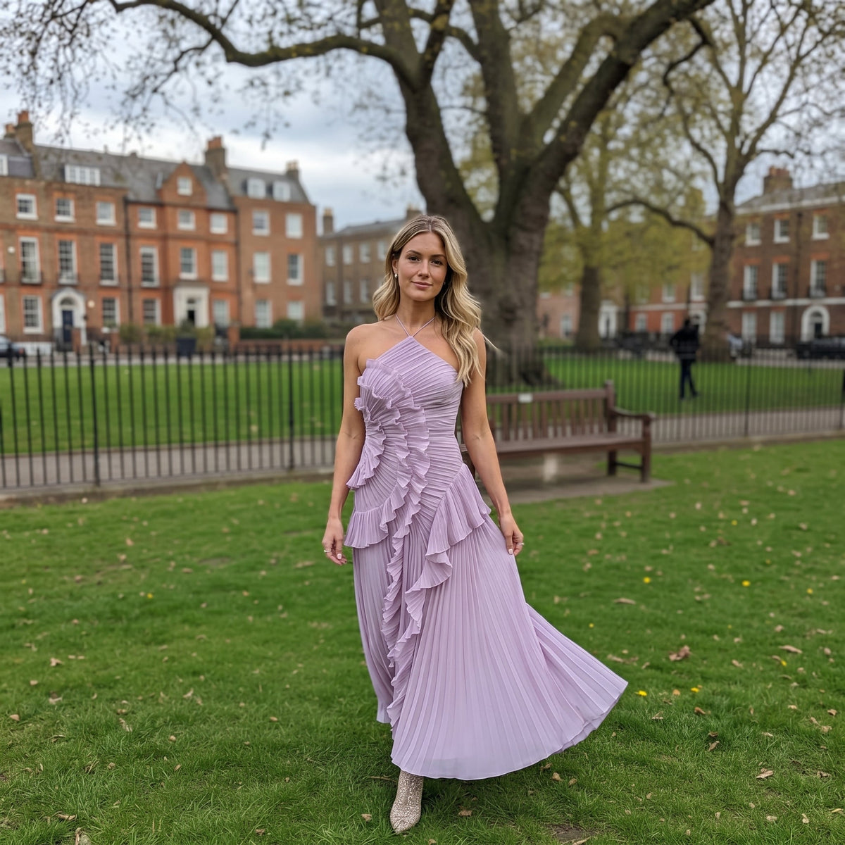 Leonora - Vestido Plisado con Volantes Elegante, vista 15 – Lena Rodríguez
