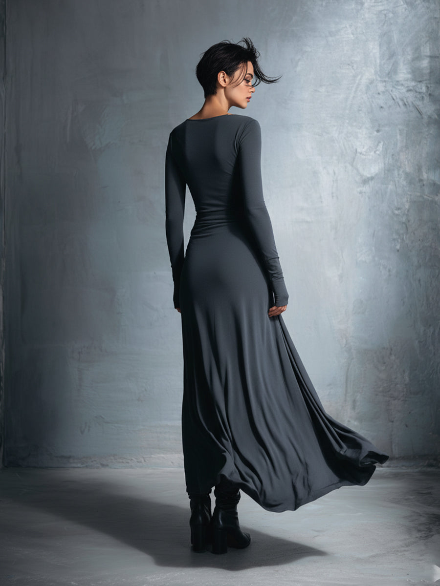 Lilian - Vestido Maxi Cruzado con Nudo, vista 9 – Lena Rodríguez