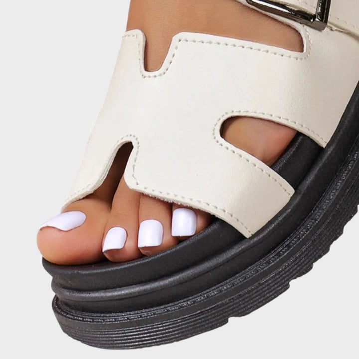 Rebeca - Sandalias de confort con diseño en H, vista 2 – Lena Rodríguez