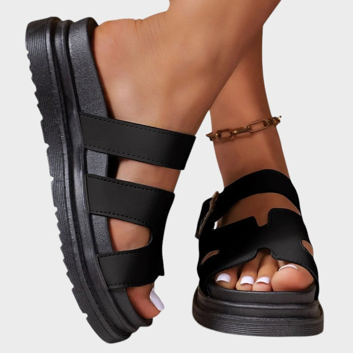 Rebeca - Sandalias de confort con diseño en H, vista 3 – Lena Rodríguez