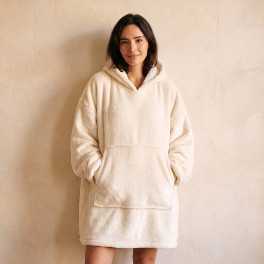 Sudadera Manta Cloe Blanca – Lena Rodríguez